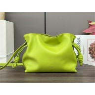 Loewe Mini Flamenco Clutch Bag in Nappa Calfskin meadow green
