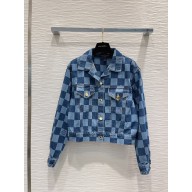 LOUIS VUITTON Damier Denim Jacket  1AFGDI 2024 spring