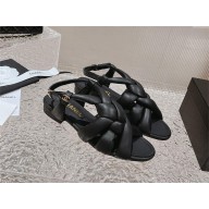 Chanel lambskin Sandals G45011 black 2023
