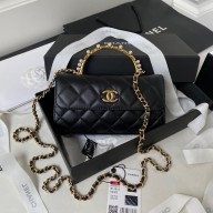 Chanel Clutch with Chain in Lambskin and Imitation Pearls AP3512 BLACK 2023