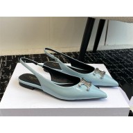 CELINE ALMA TRIOMPHE FLAT SLINGBACK in LAMBSKIN Soft Blue 2024