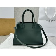 The Row Soft Margaux 10 Bag in box Leather dark green