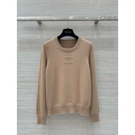 celine crew neck sweater in heritage cashmere tan 2024