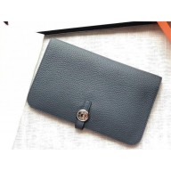 Hermes Dogon Duo Wallet in togo leather vert gris