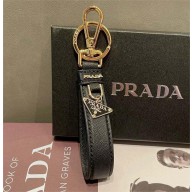 PRADA Saffiano leather keychain black 2025