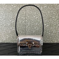 Valentino Rockstud23 Small Shoulder Bag In Smooth Calfskin 0242 Mirror Silver 2023