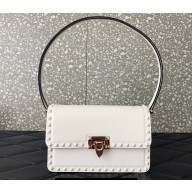 Valentino Rockstud23 Shoulder Bag In Smooth Calfskin 0240 White 2023