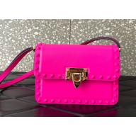 Valentino Rockstud23 Small Shoulder Bag In Smooth Calfskin 0242 Fuchsia 2023