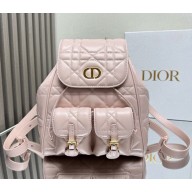Dior medium Dior Caro Backpack powder pink  Macrocannage Lambskin 2024