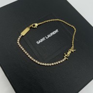 saint laurent CASSANDRE CHARM BRACELET IN METAL AND RHINESTONE gold 2024