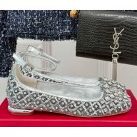 Roger Vivier Viv' Podium Ballerinas in sequins Silver 2024
