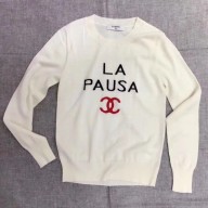 CHANEL la pausa wool sweater white 2023