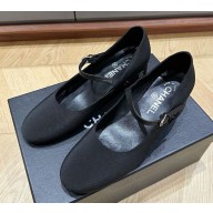 Chanel satin Mary Janes Black 1220-2024