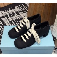 Prada lace-up cloth pumps black 2024