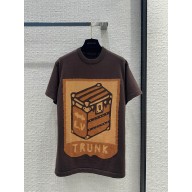 LOUIS VUITTON Short-Sleeved Cotton Intarsia Crewneck 1AFIWW 2024 spring