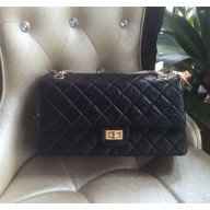 Chanel Medium Aged Calfskin & Gold Metal Black 2.55 Flap Bag