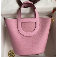 Hermes In-The-Loop Tote Bag In Original Togo Leather Pink with Gold Hardware (Full Handmade Quality)
