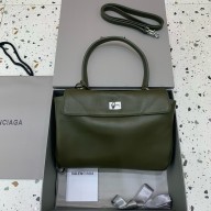 BALENCIAGA Women's Rodeo small Handbag in army green/silver 2024