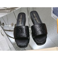 Louis Vuitton 1ACM6O Neo Revival Flat Mule Perforated calf leather black 2025