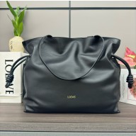 loewe large Flamenco clutch in nappa calfskin black 2024