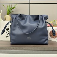 loewe large Flamenco clutch in nappa calfskin abyss blue 2024
