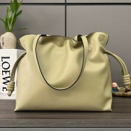 loewe large Flamenco clutch in nappa calfskin clay green 2024