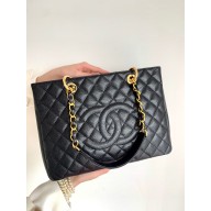 CHANEL BLACK CAVIAR GRAND SHOPPING TOTE BAG WITH GOLD HARDWARE(ORIGINAL QUALITY)