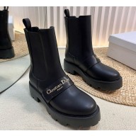 Dior D-Quest Ankle Boot Black Calfskin 1107-2024