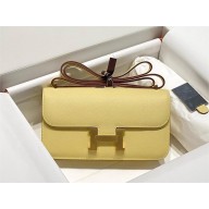 Hermès jaune poussin Constance Elan bag in Epsom leather with gold hardware 2024