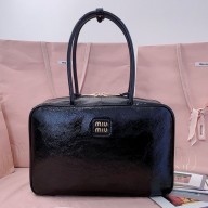 Miu Miu Beau naplak patent leather bag 5BB117 black 2024