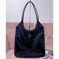 Miu Miu IVY naplak patent leather bag 5BG231 black 2024