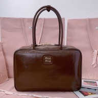 Miu Miu Beau naplak patent leather bag 5BB117 Palisander 2024