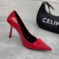 VERSACE 9.5CM HEEL LA MEDUSA NAPLAK PUMPS RED