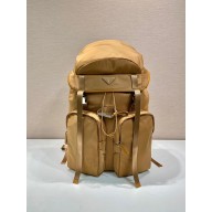 Prada tobacco re-nylon and Saffiano Leather backpack 2VZ019 BEIGE 2020