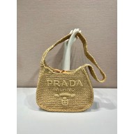 PRADA Crochet tote bag BEIGE 1BC186 2023