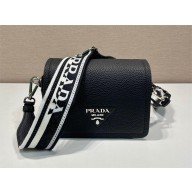 prada shoulder bag in grained calfskin 1bd332 black 2023