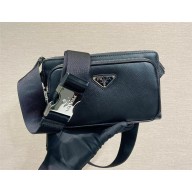 Prada Saffiano leather belt bag 2VH156 black 2023