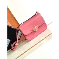 Prada Emblème leather bag 1BD340 PINK 2023