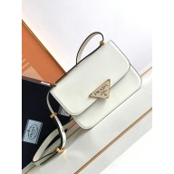 Prada Emblème leather bag 1BD340 WHITE 2023