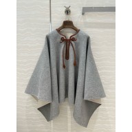 LORO PIANA cashmere jessi cape gray 2024