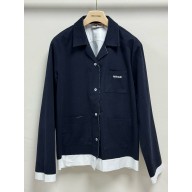 MIU MIU blue/white Knit and poplin shirt MK1890 2025