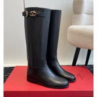 Valentino VLOGO THE BOLD EDITION BOOT IN CALFSKIN  black 2024