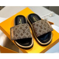 Louis Vuitton Pool Pillow Flat Comfort Mule gray 2024