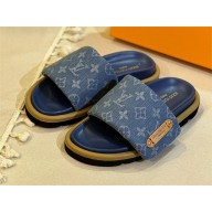 Louis Vuitton Pool Pillow Flat Comfort Mule blue 2024