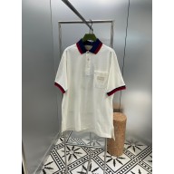 GUCCI Cotton jersey polo with animal print WHITE 2023