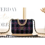CHANEL tweed 19 Wallet on Chain AP0957 purple 2022