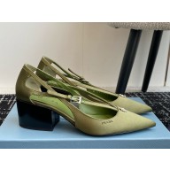 Prada satin Silk cut-out pumps heel 6.5cm-09 1108-2024