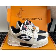 Louis Vuitton LV Trainer Sneaker Nubuck calf leather and grained calf leather 1ACW3K  black 2024