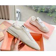 Miu Miu Fabric mesh/suede sneakers in white 1120-2024 