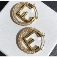Fendi F Is Fendi Crystal Earrings